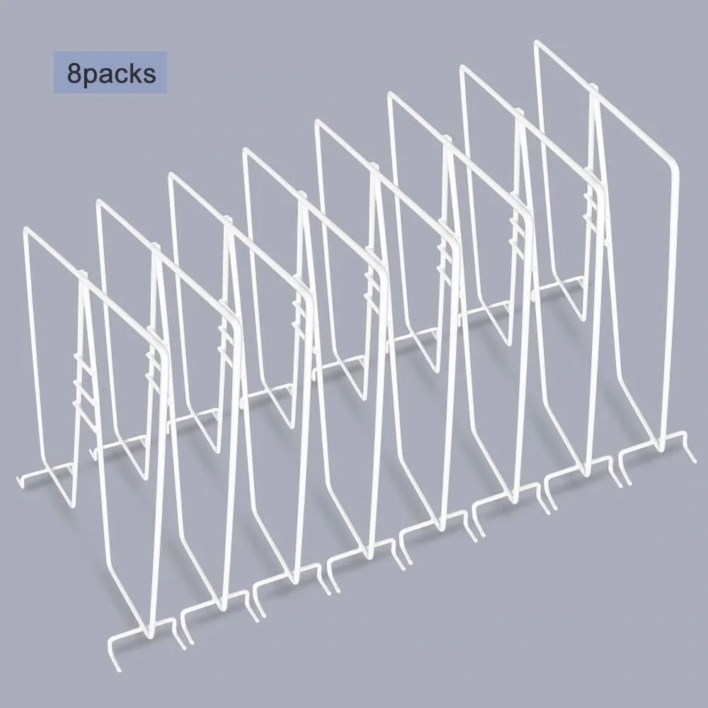 8 Pack Shelf Dividers For Wood Shelves, Closet Organization-12 Inches Tall